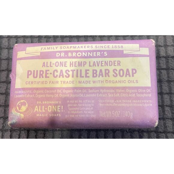 DR Bronner's Pure Castile Lavender Bar Soap 5 oz. - Picture 1 of 2
